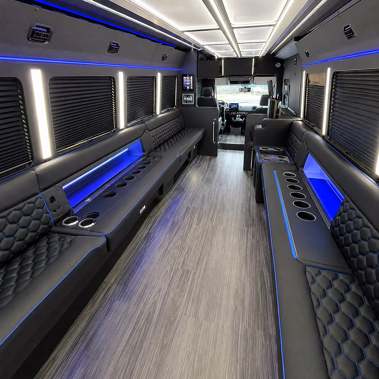 Aurora aurora birthday party bus rental party bus interior