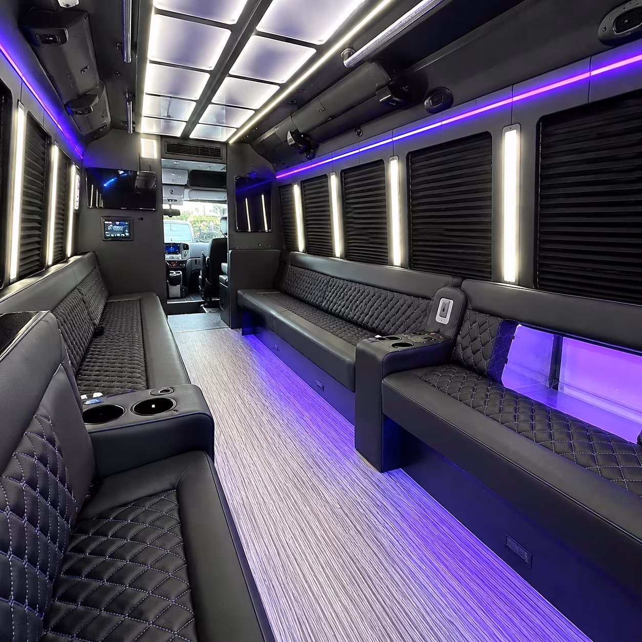 Aurora aurora birthday party bus rental party bus interior