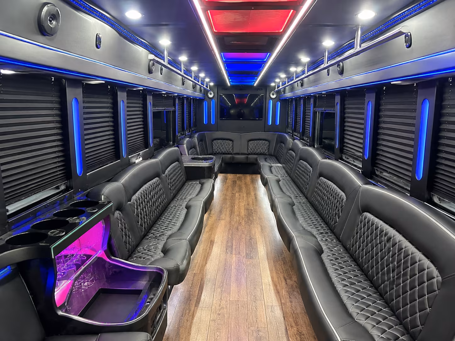 Aurora aurora concert party bus rental party bus exterior