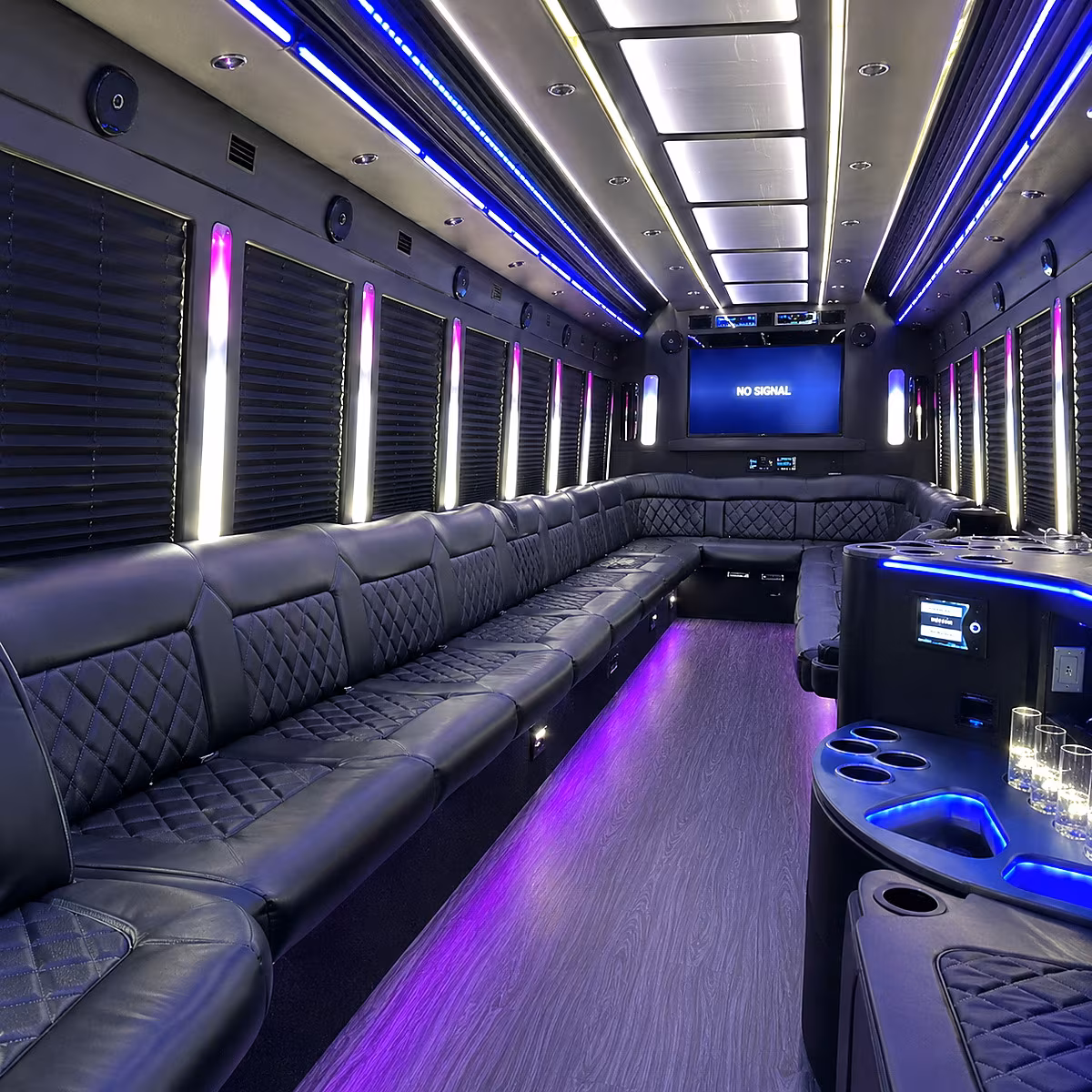 Aurora aurora private event party bus rental party bus interior