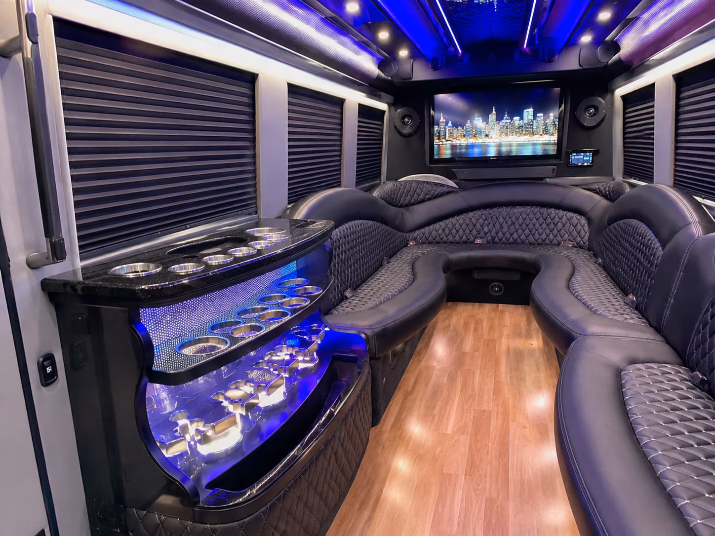 Aurora aurora prom party bus rental party bus exterior
