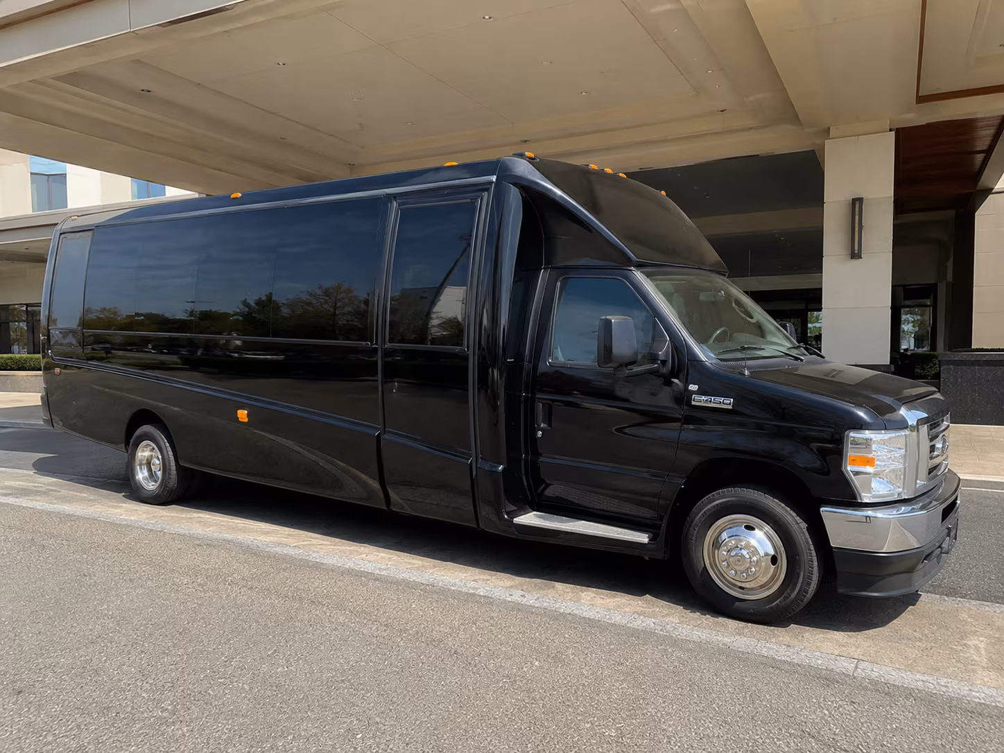 Passenger seating aboard a party bus rental serving Aurora