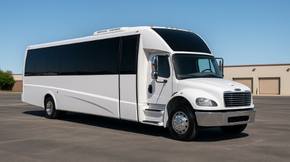 Exterior of Aurora Party Bus Company's 20 Passenger Party Bus in Aurora