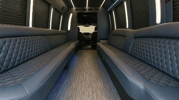 25 passenger party bus interior