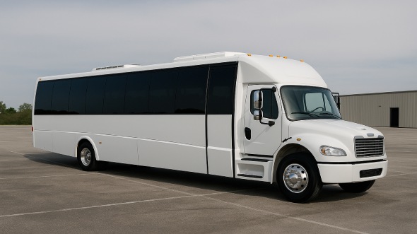 Exterior of Aurora Party Bus Company's 28 Passenger Party Bus in Aurora