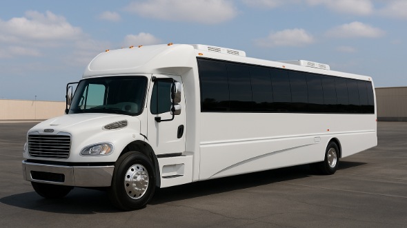 Exterior of Charter Bus Company Centennial's 28 Passenger Party Bus in Centennial
