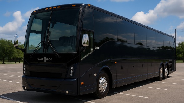 Exterior of Aurora Party Bus Company's 50 Passenger Party Bus in Aurora