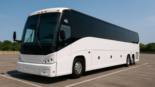 Exterior of Charter Bus Company Thornton's 50 Passenger Party Bus in Thornton
