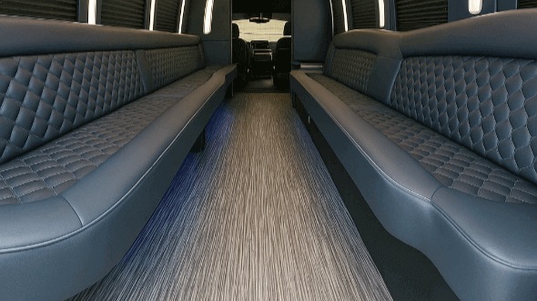 aurora 40 passenger party bus interior